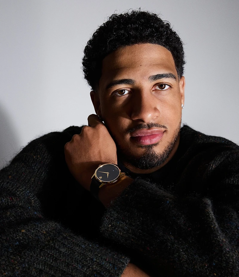 Movado Men's Museum Classic 40mm Automatic Black Leather Strap Watch