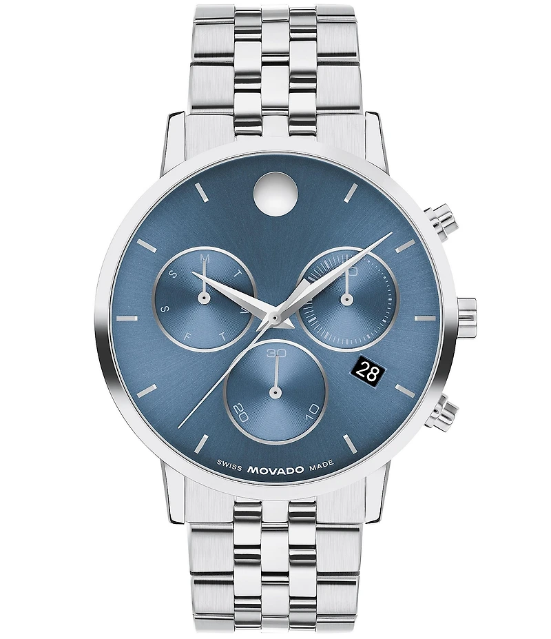Movado Men's Museum Classic Chronograph Stainless Steel Bracelet Watch