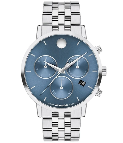 Movado Men's Museum Classic Chronograph Stainless Steel Bracelet Watch