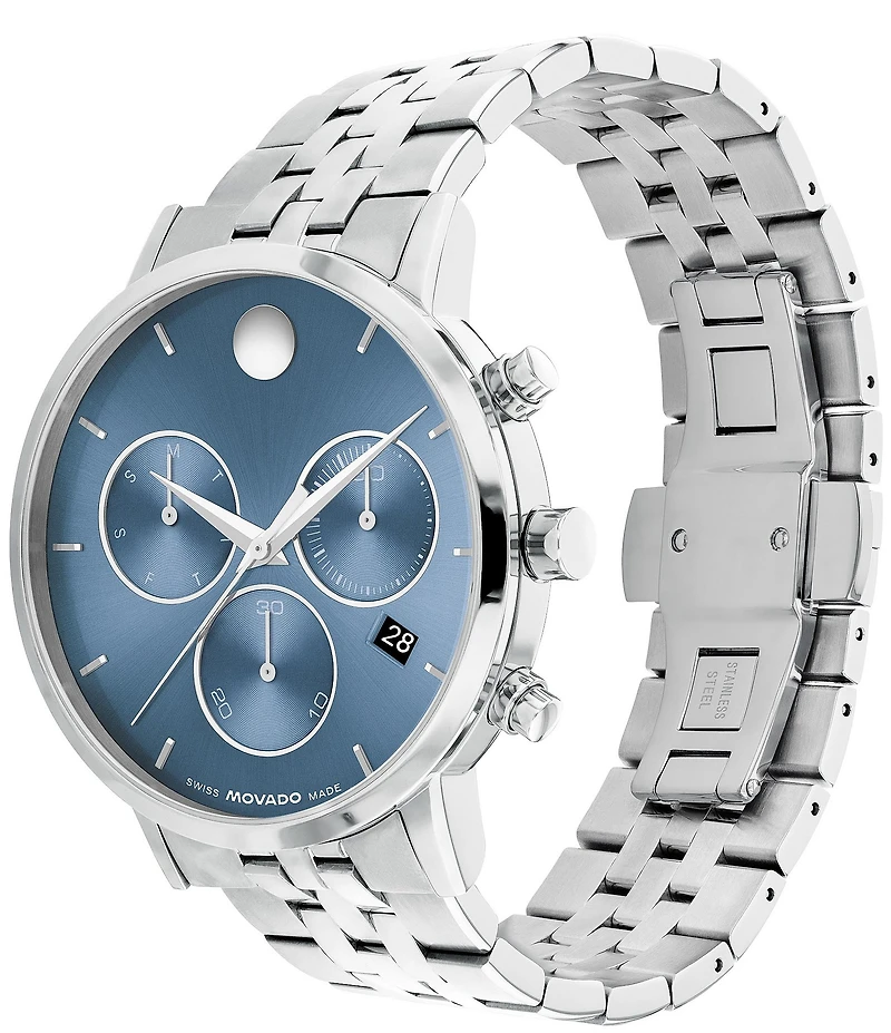Movado Men's Museum Classic Chronograph Stainless Steel Bracelet Watch