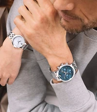 Movado Men's Museum Classic Chronograph Stainless Steel Bracelet Watch