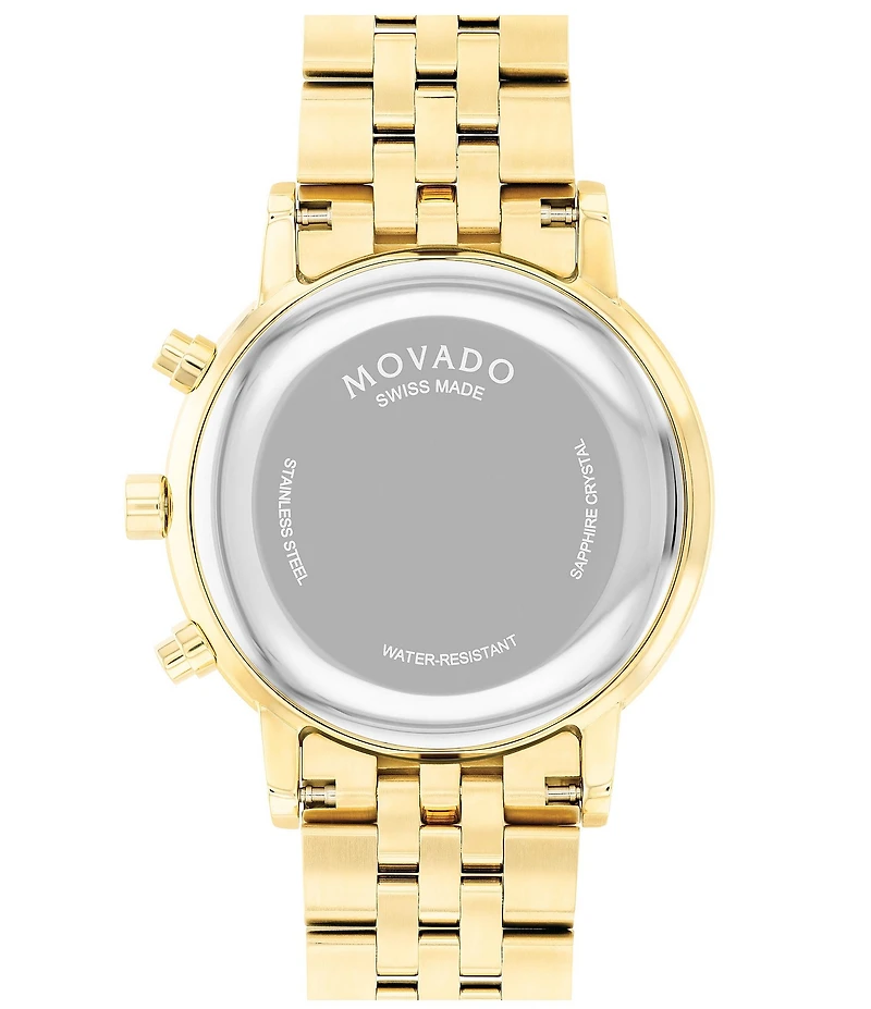 Movado Men's Museum Classic Quartz Chronograph Gold Stainless Steel Bracelet Watch