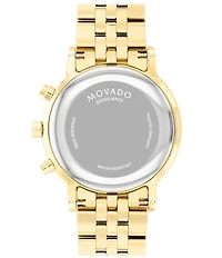 Movado Men's Museum Classic Quartz Chronograph Gold Stainless Steel Bracelet Watch