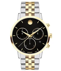 Movado Men's Museum Classic Quartz Chronograph Two Tone Stainless Steel Bracelet Watch