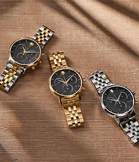 Movado Men's Museum Classic Quartz Chronograph Two Tone Stainless Steel Bracelet Watch