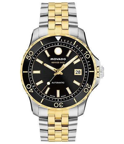 Movado Men's Series 800 Automatic Two Tone Stainless Steel Bracelet Watch