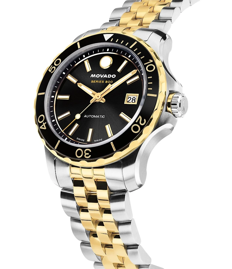 Movado Men's Series 800 Automatic Two Tone Stainless Steel Bracelet Watch