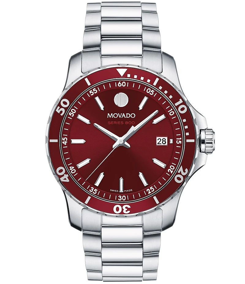 Movado Men's Series 800 Quartz Automatic Stainless Steel Bracelet Watch