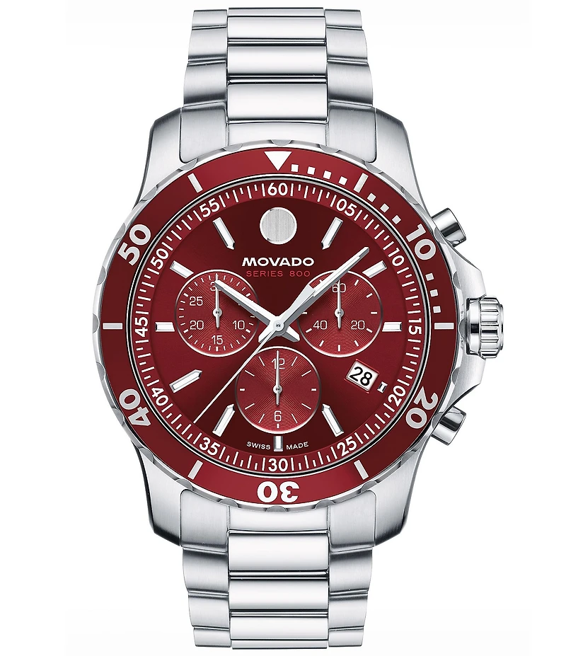 Movado Men's Series 800 Quartz Chronograph Stainless Steel Bracelet Watch