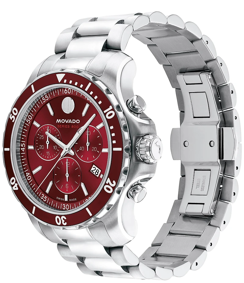 Movado Men's Series 800 Quartz Chronograph Stainless Steel Bracelet Watch