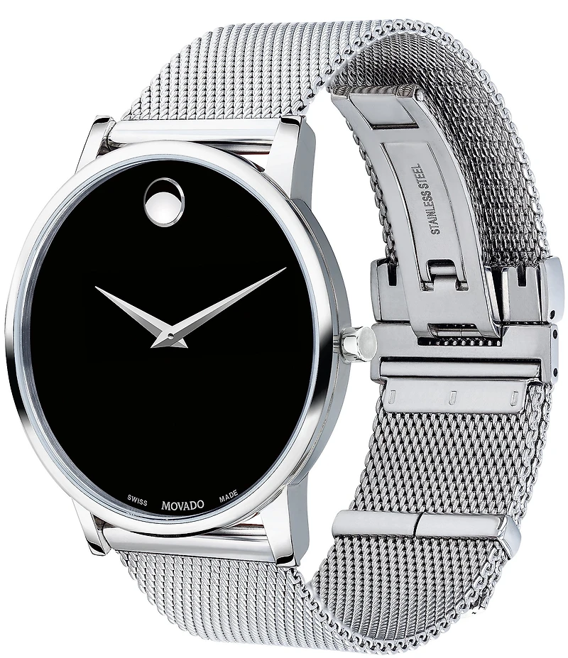 Movado Men's Stainless Steel Mesh Bracelet Watch