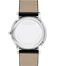 Movado Museum Classic Black Calfskin Strap Watch