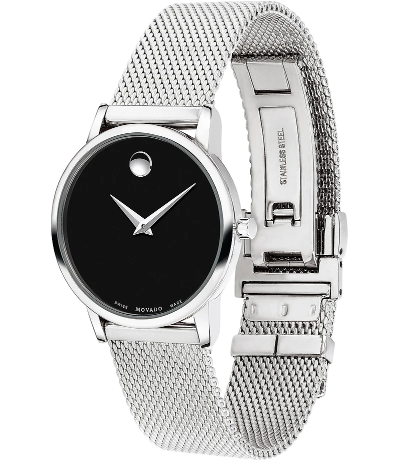 Movado Museum Classic Stainless Steel Black Watch