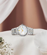 Movado Women's SE Genuine Diamond Set Bezel MOP Dial Bracelet Watch