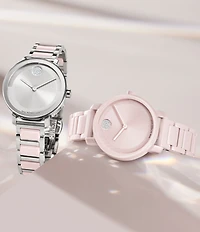 Movado Women's Bold 2.0 Quartz Analog Pink Ceramic Bracelet Watch