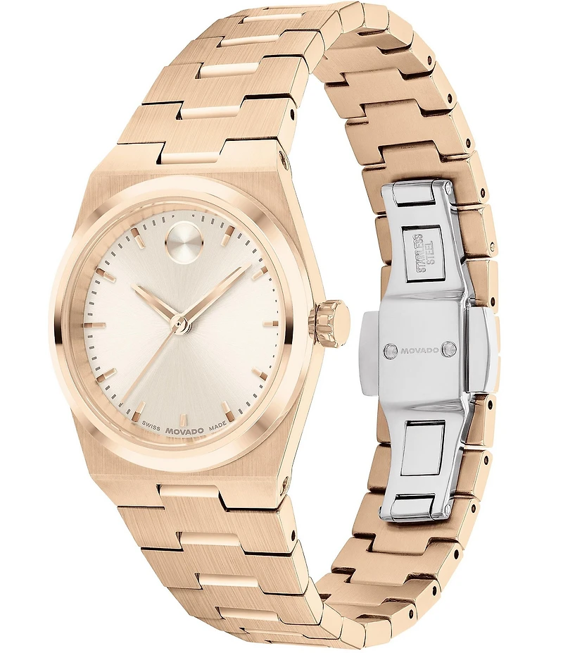 Movado Women's Bold Quest Mini Quartz Analog Stainless Steel Bracelet Watch