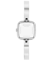 Movado Women's Cushion Quartz Analog Stainless Steel Bangle Watch