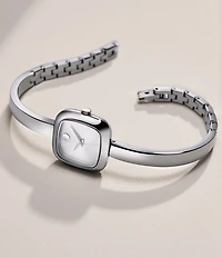Movado Women's Cushion Quartz Analog Stainless Steel Bangle Watch