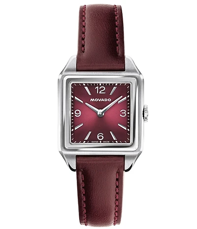 Movado Women's Heritage Series 1917 Quartz Analog Leather Strap Watch