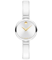 Movado Women's Moda Quartz Analog Stainless Steel Bangle Bracelet Watch