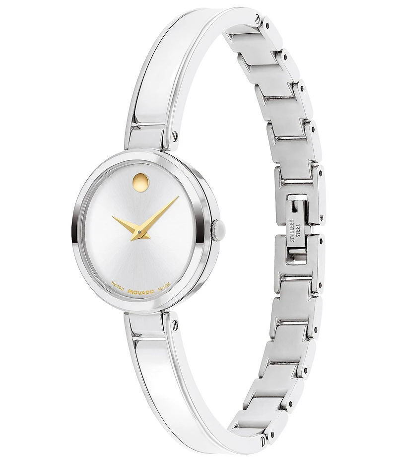 Movado Women's Moda Quartz Analog Stainless Steel Bangle Bracelet Watch