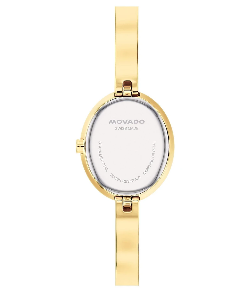 Movado Women's Museum 21.5mm Rhinestone Quartz Analog Stainless Steel Bangle Watch