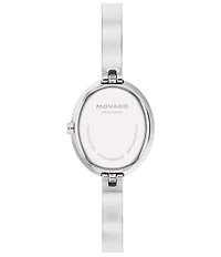 Movado Women's Museum 21.5mm Rhinestone Quartz Analog Stainless Steel Bangle Watch