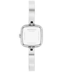 Movado Women's Museum Bangle Cushion Quartz Analog Stainless Steel Bangle Bracelet Watch