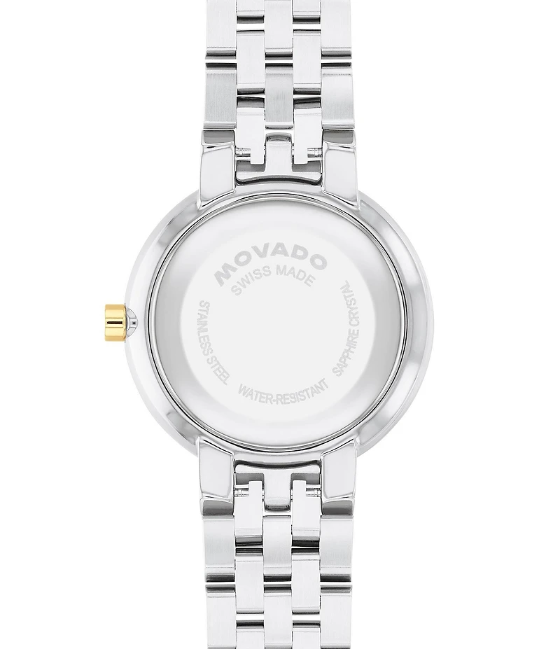 Movado Women's Museum Classic Lab Grown Diamond Bezel Quartz Analog Stainless Steel and Light Gold PVD Bracelet Watch