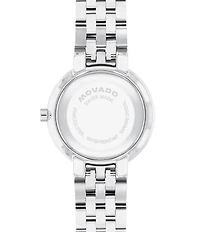 Movado Women's Museum Classic Lab Grown Diamond Bezel Quartz Analog Stainless Steel Bracelet Watch