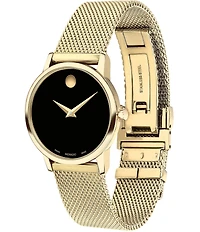 Movado Women's Museum Classic Quartz Analog Gold Mesh Bracelet Watch