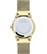 Movado Women's Museum Classic Quartz Analog Gold Mesh Bracelet Watch