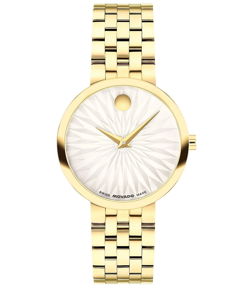 Movado Women's Museum Classic Quartz Analog Gold Tone Stainless Steel Bracelet Watch