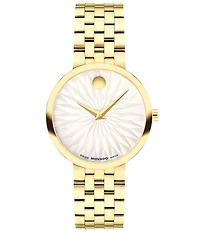 Movado Women's Museum Classic Quartz Analog Gold Tone Stainless Steel Bracelet Watch
