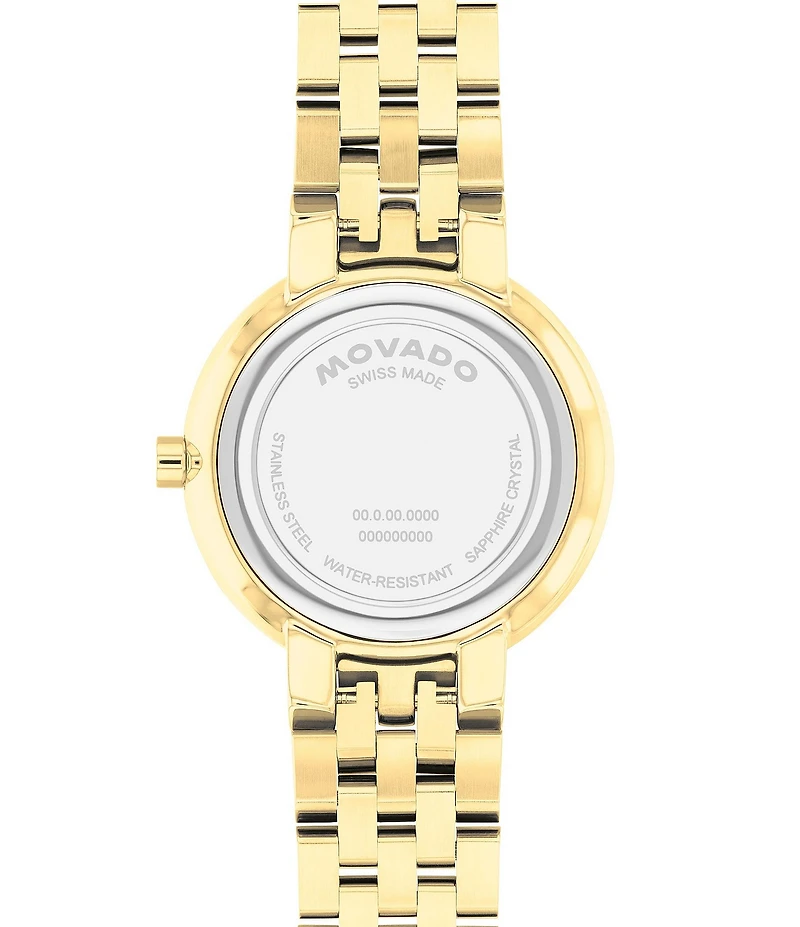 Movado Women's Museum Classic Quartz Analog Gold Tone Stainless Steel Bracelet Watch