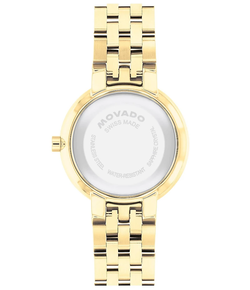 Movado Women's Museum Classic Diamond Pave Bezel Quartz Analog Bracelet Watch