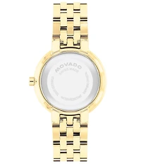 Movado Women's Museum Classic Diamond Pave Bezel Quartz Analog Bracelet Watch