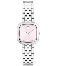 Movado Women's Museum Cushion 22mm Quartz Analog Stainless Steel Bracelet Watch