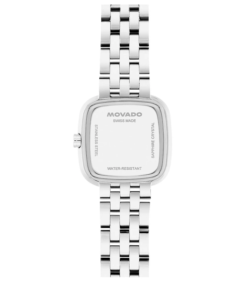 Movado Women's Museum Cushion 22mm Quartz Analog Stainless Steel Bracelet Watch