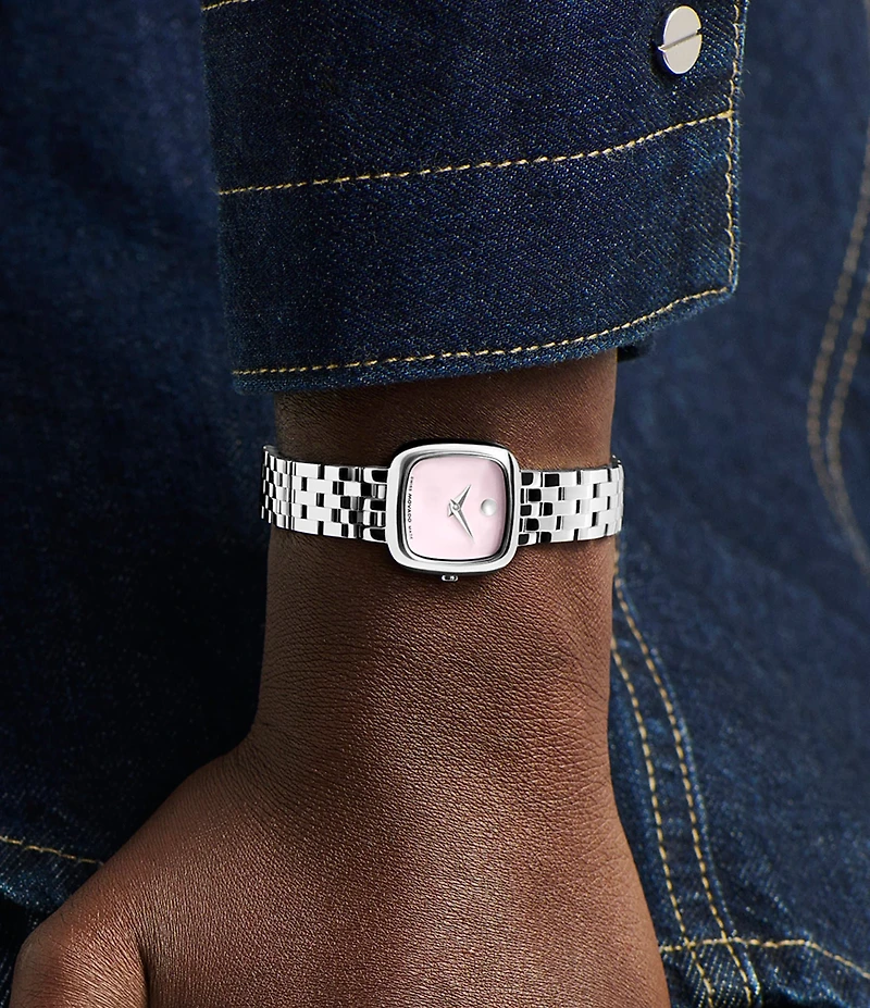 Movado Women's Museum Cushion 22mm Quartz Analog Stainless Steel Bracelet Watch