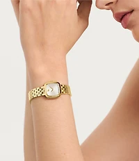 Movado Women's Museum Cushion Quartz Analog Gold Tone Stainless Steel Bracelet Watch