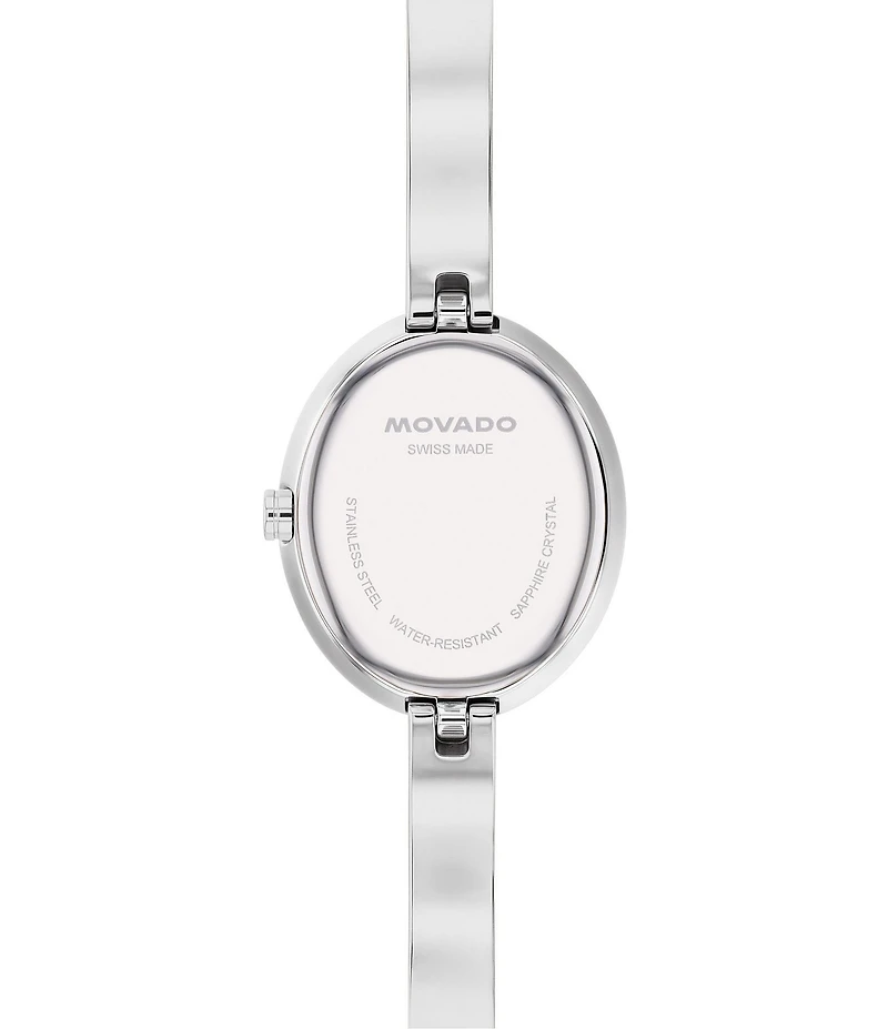 Movado Women's Museum Oval Quartz Analog Stainless Steel Bangle Bracelet Watch