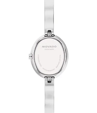 Movado Women's Museum Oval Quartz Analog Stainless Steel Bangle Bracelet Watch