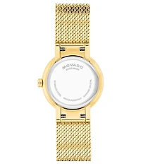 Movado Women's Museum Velura Quartz Analog Gold Tone Stainless Steel Mesh Bracelet Watch