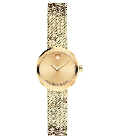 Movado Women's Museum Velura Quartz Analog Stainless Steel Mesh Bracelet Watch