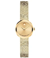 Movado Women's Museum Velura Quartz Analog Stainless Steel Mesh Bracelet Watch