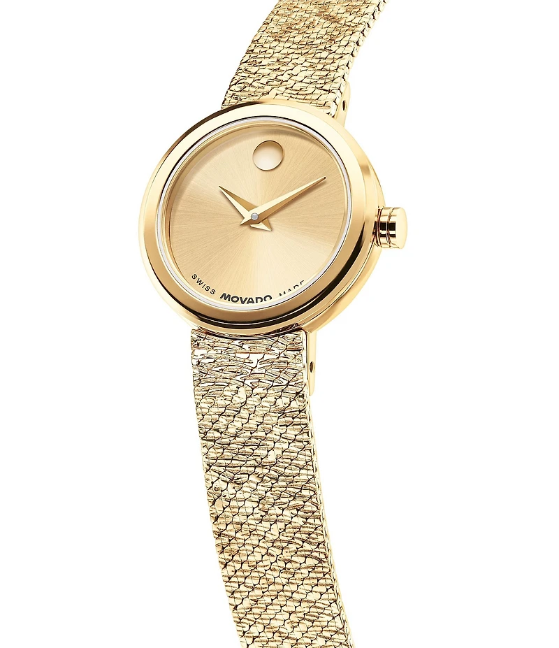 Movado Women's Museum Velura Quartz Analog Stainless Steel Mesh Bracelet Watch