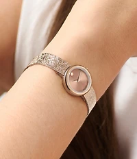 Movado Women's Museum Velura Quartz Analog Stainless Steel Mesh Bracelet Watch