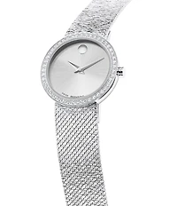 Movado Women's Museum Velura Quartz Analog Stainless Steel Sunray Mesh Bracelet Watch
