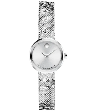 Movado Women's Museum Velura Quartz Analog Stainless Steel Mesh Bracelet Watch